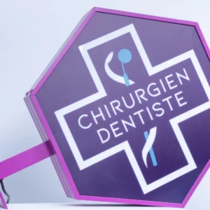 enseigne double face non lumineuse